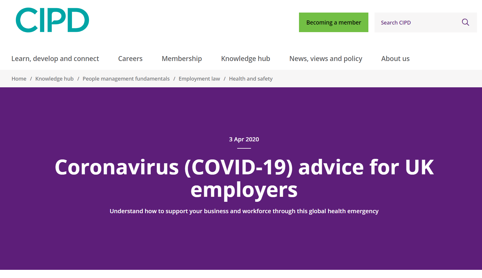 CIPD Advice for UK Employers